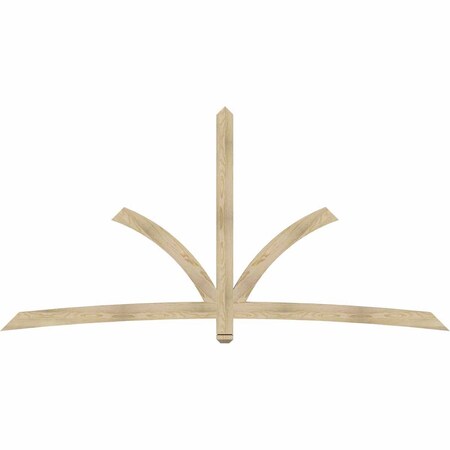 Ekena Millwork Davenport Rough Sawn Timber Gable Bracket, Douglas Fir, 108"W x 54"H x 2"D x 4"F, 12/12 Pitch GBW108X54X0204DAV00RDF